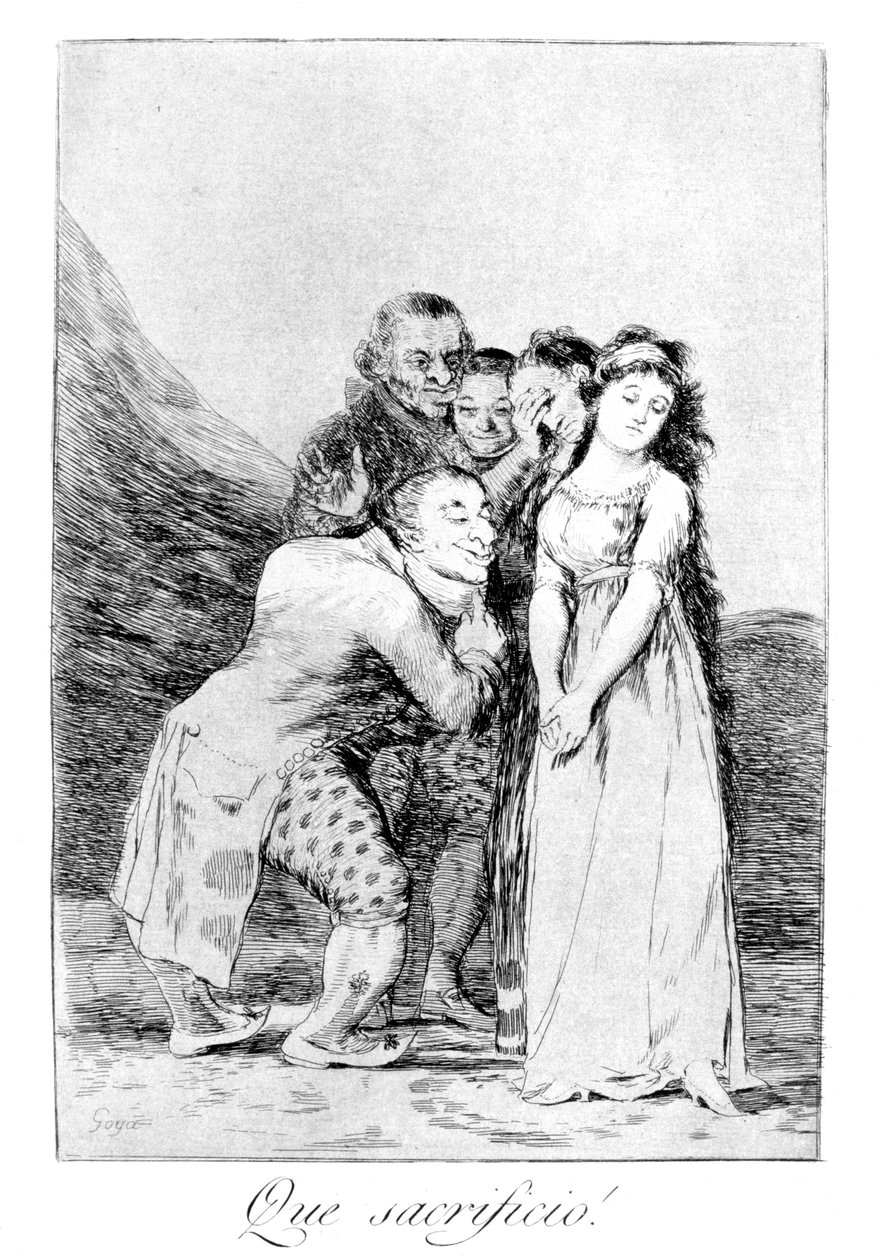 Jaká oběť!, 1799 od Francisco de Goya