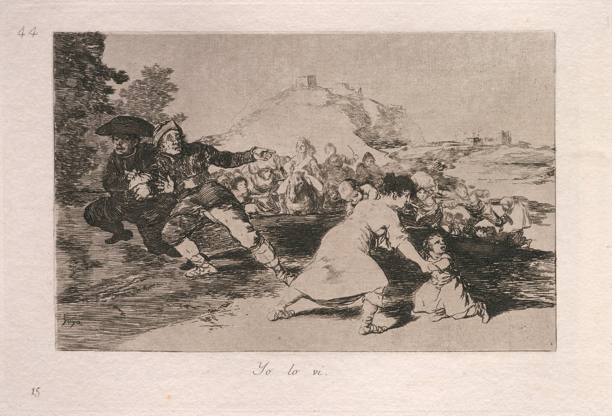 Yo lo vi (viděl jsem to) od Francisco de Goya