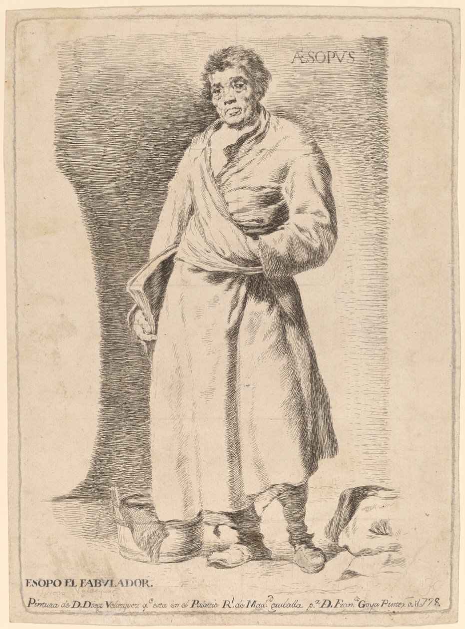 Aesopvs (Aesop) od Francisco de Goya after Diego Velázquez