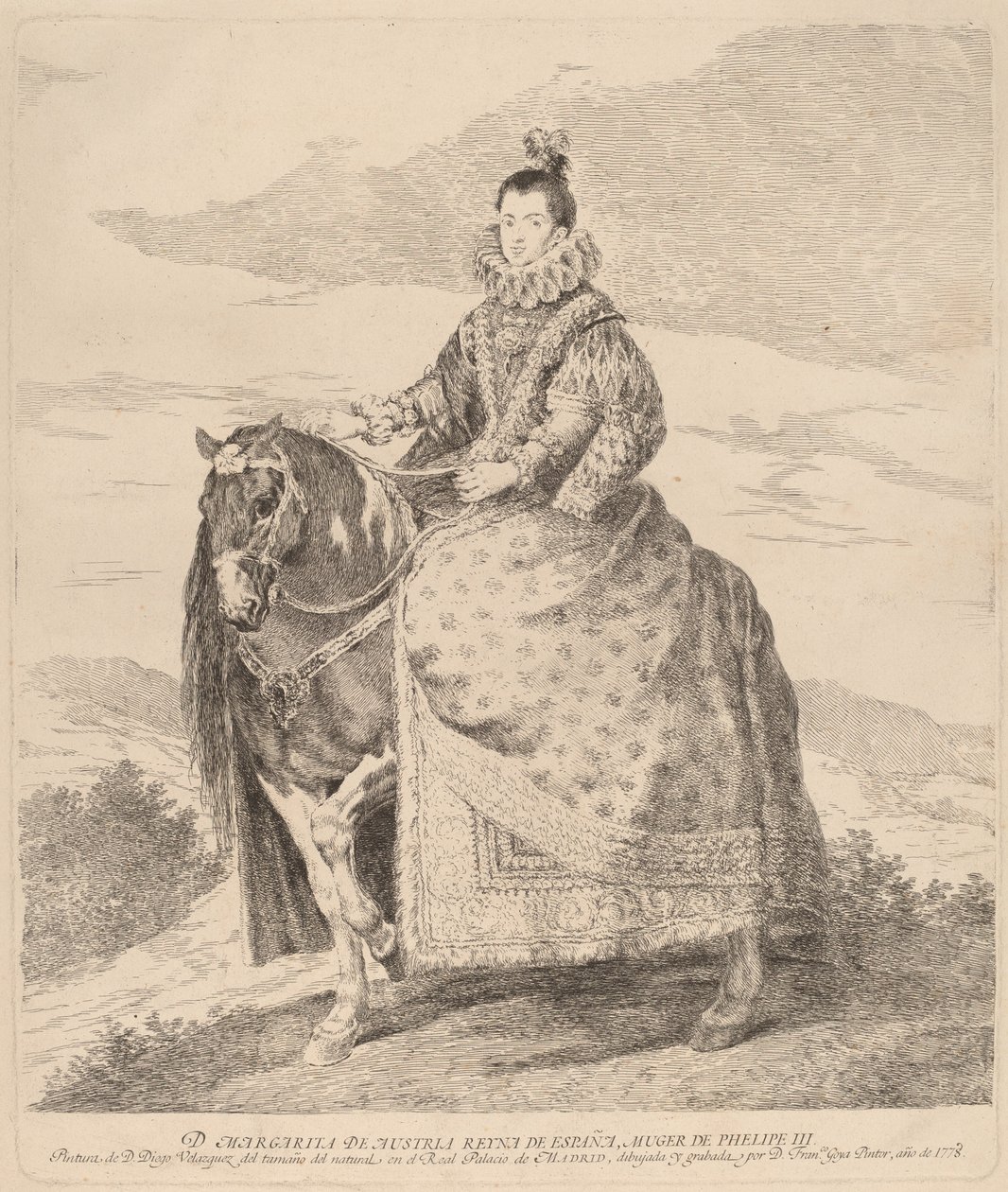 Markéta Rakouská od Francisco de Goya after Diego Velázquez