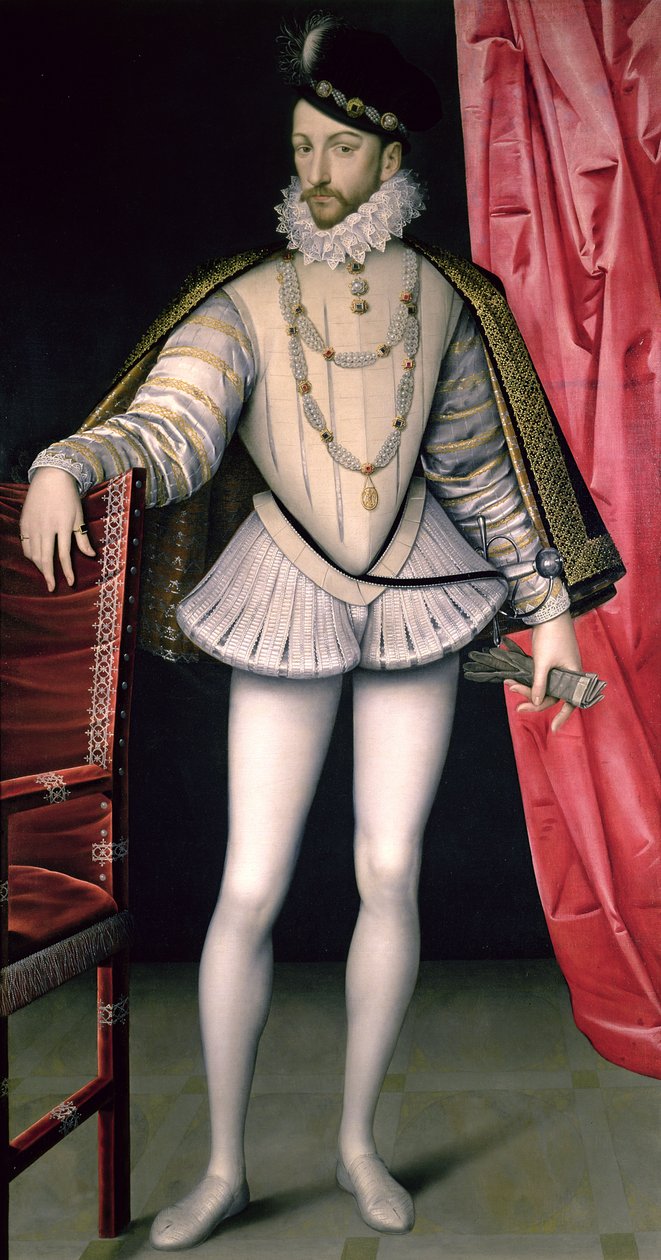Portrét Karla IX. (1550-74) od François Clouet