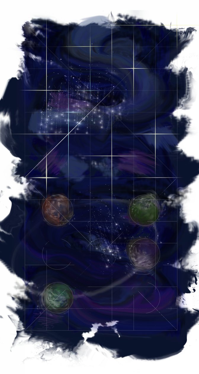Genesis Day 4: Stars, 2014, (digitální malba) od Francois Domain