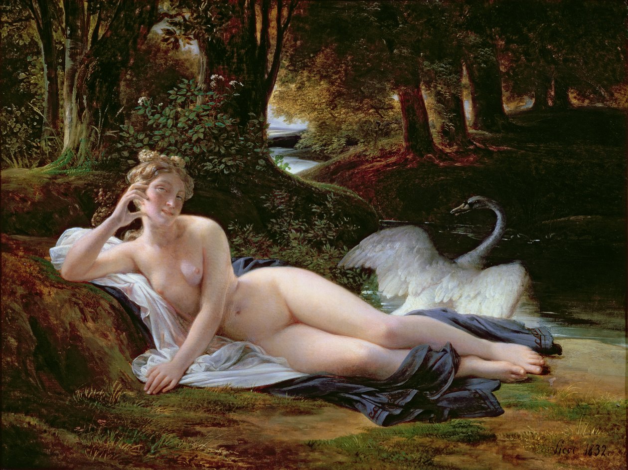 Leda a labuť, 1832 od Francois Edouard Picot