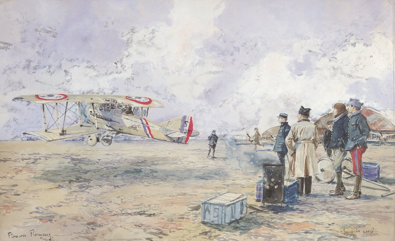 Vzlétající letadlo, 1913 od Francois Flameng