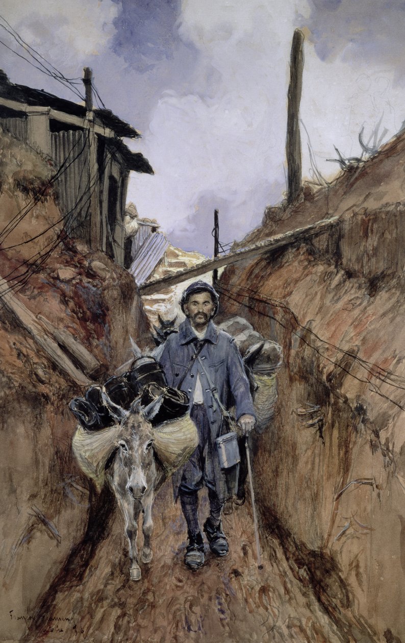 Osel, Somme, 1916 od Francois Flameng