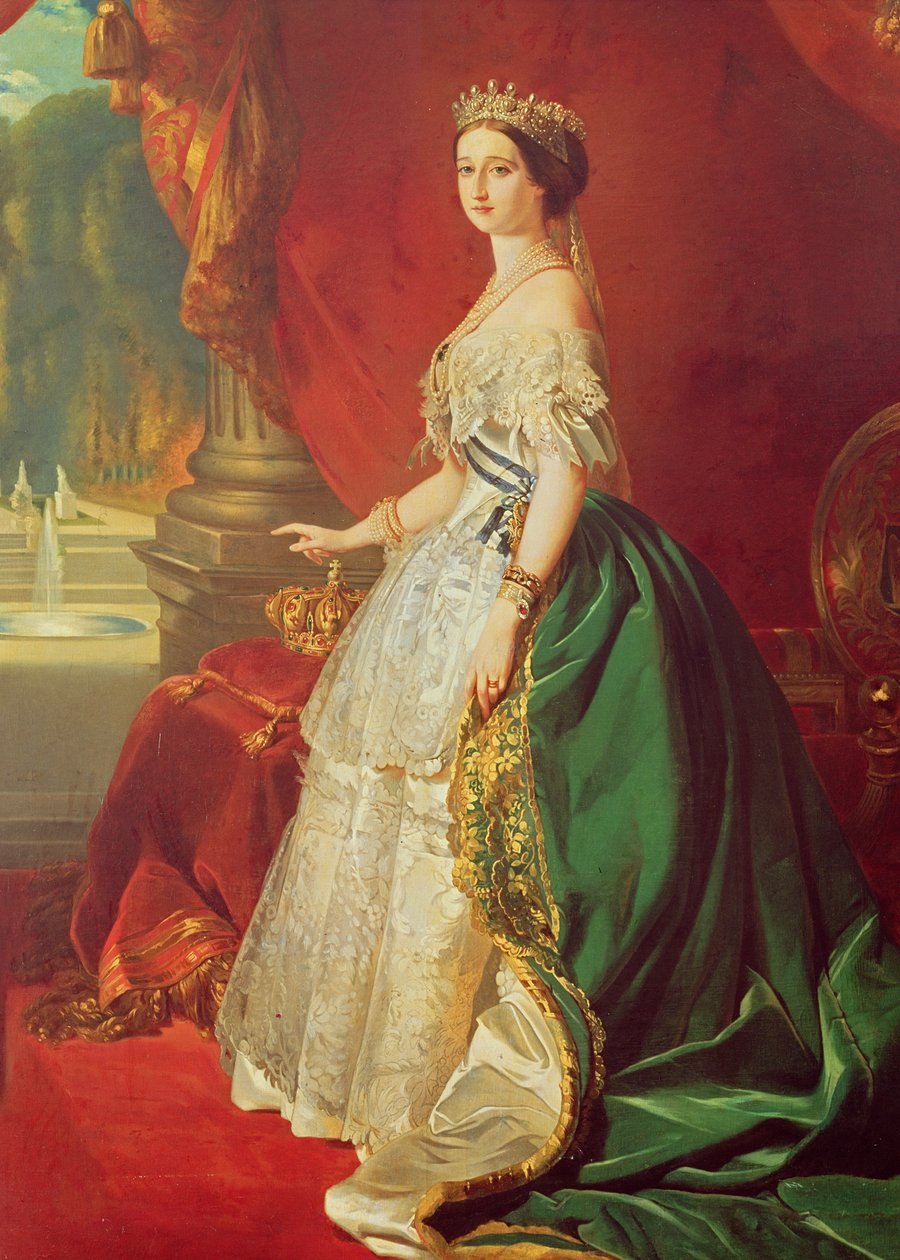 Císařovna Eugenie (1826-1920) podle portrétu Francoise Xaviera Winterhaltera (1806-73) od Francois Gabriel Guillaume Lepaulle
