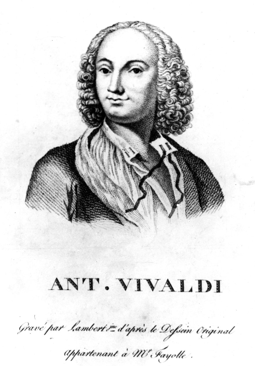 Antonio Vivaldi, c. 1830 od Francois Morellon la Cave