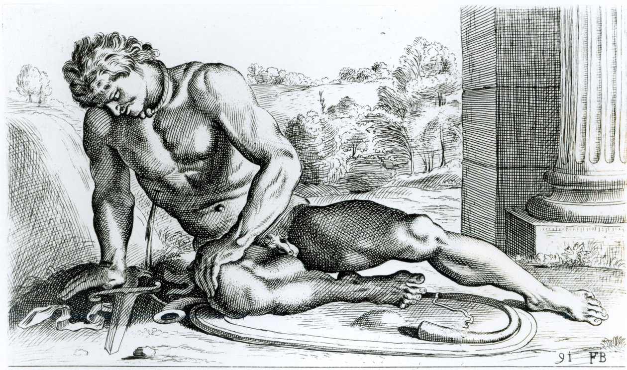 Mirmillo, kolem roku 1653 od Francois Perrier