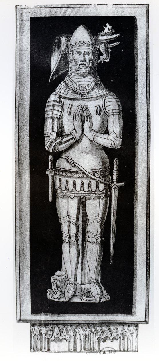 Hrob Jeana V., vévody z Bretaně, kolem roku 1700 od Francois Roger de Gaignieres