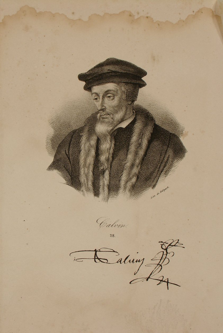 Portrét Jana Kalvína (1509–1564) od Francois Seraphin Delpech