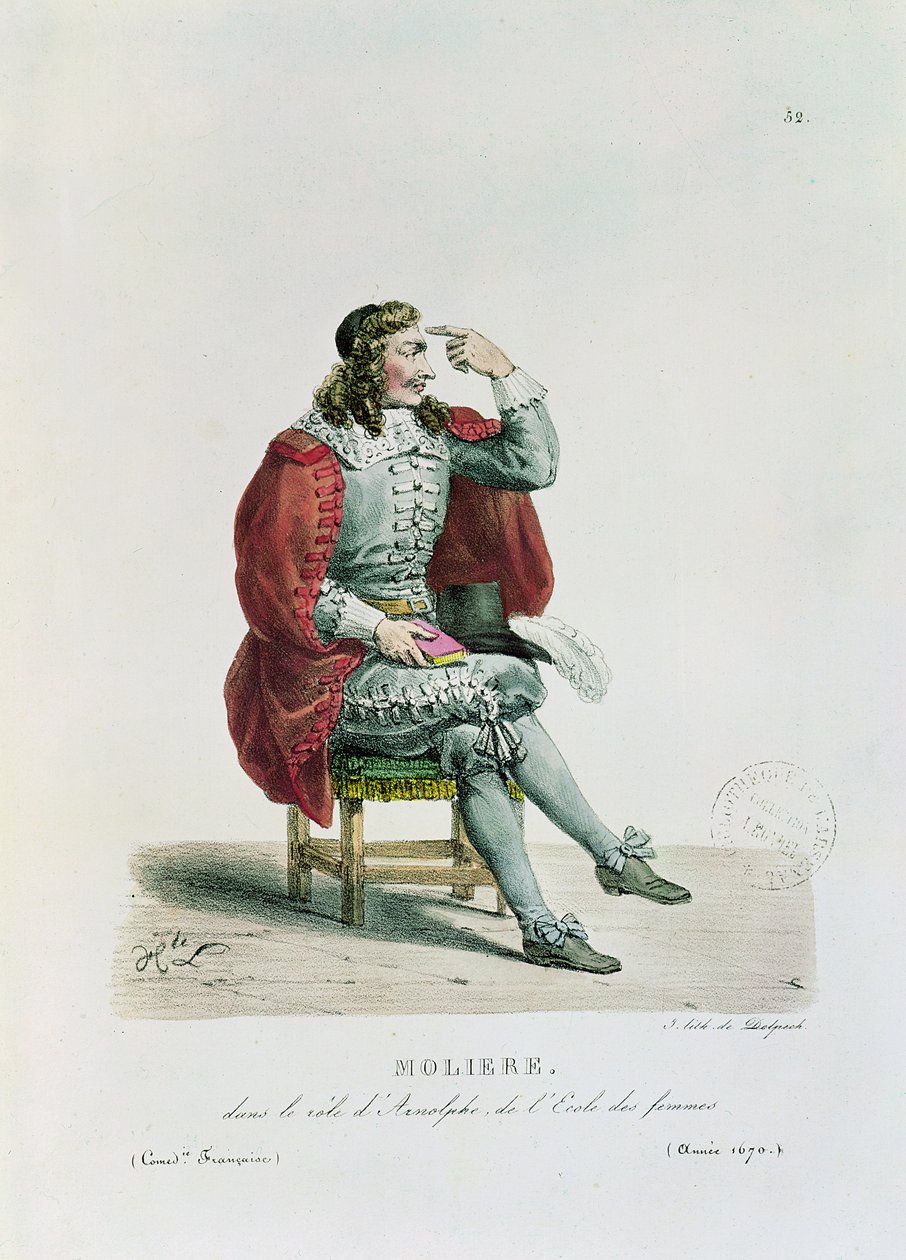Portrét Moliéra (1622-73) v roli Arnolfa z "L