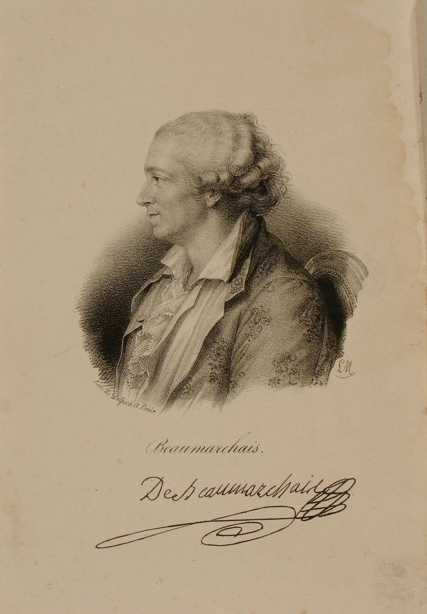 Portrét Pierra Augustina Carona de Beaumarchais (1732-99) od Francois Seraphin Delpech