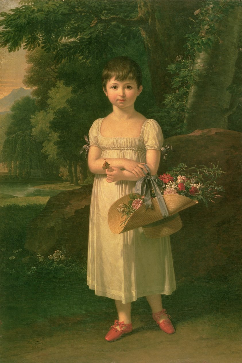 Portrét Amelie Oginski, 1808 od Francois Xavier Fabre