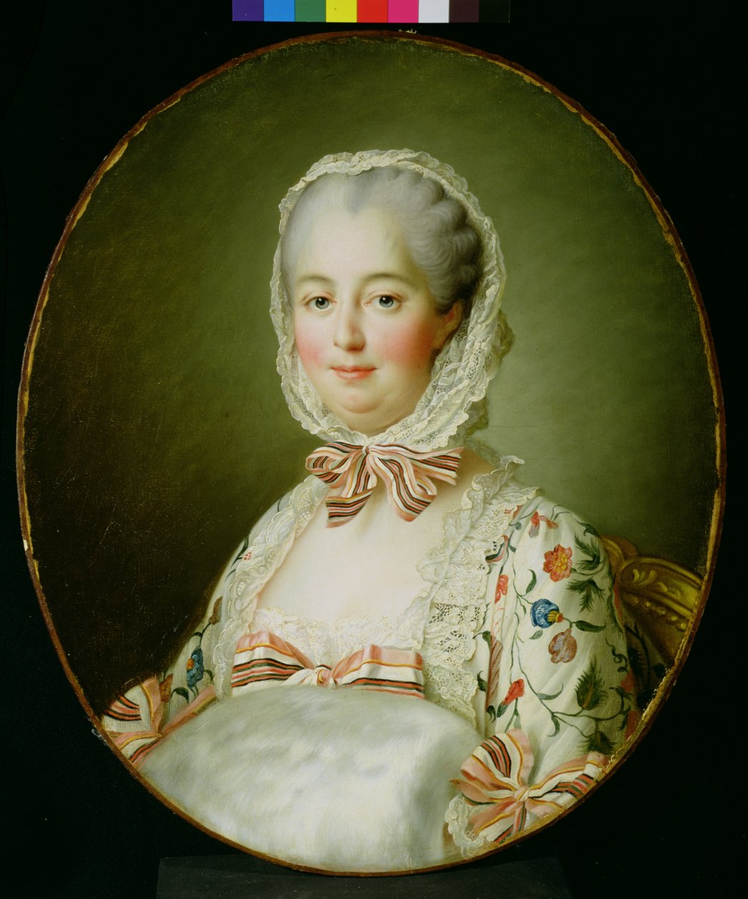 Portrét Madame de Pompadour s kožešinovou šálou (1721-64) 1763-64 od Francois Hubert Drouais