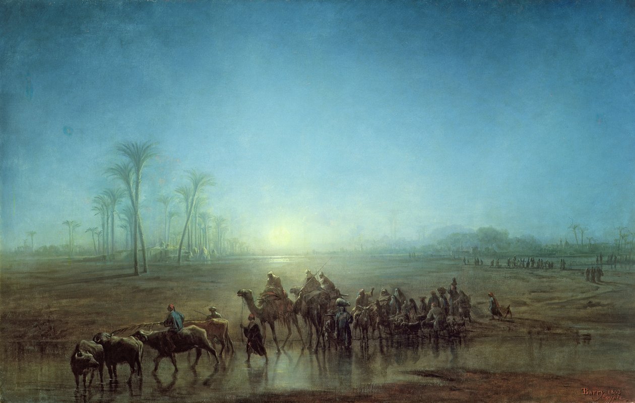Karavana beduínů, 1863 od Francois Barry
