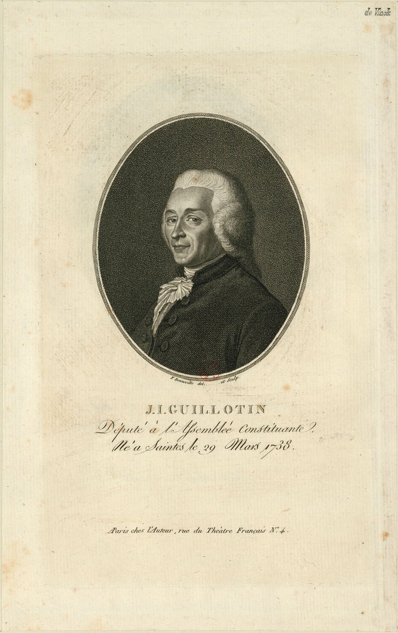 Portrét Josepha-Ignace Guillotina 1738-1814, 1796. od Francois Bonneville