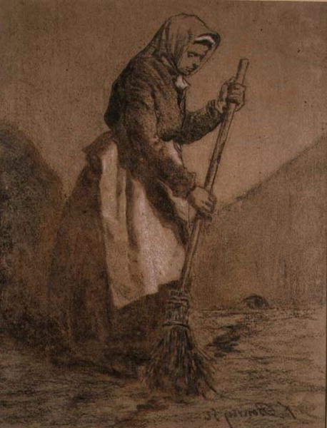 Žena zametání od François Bonvin