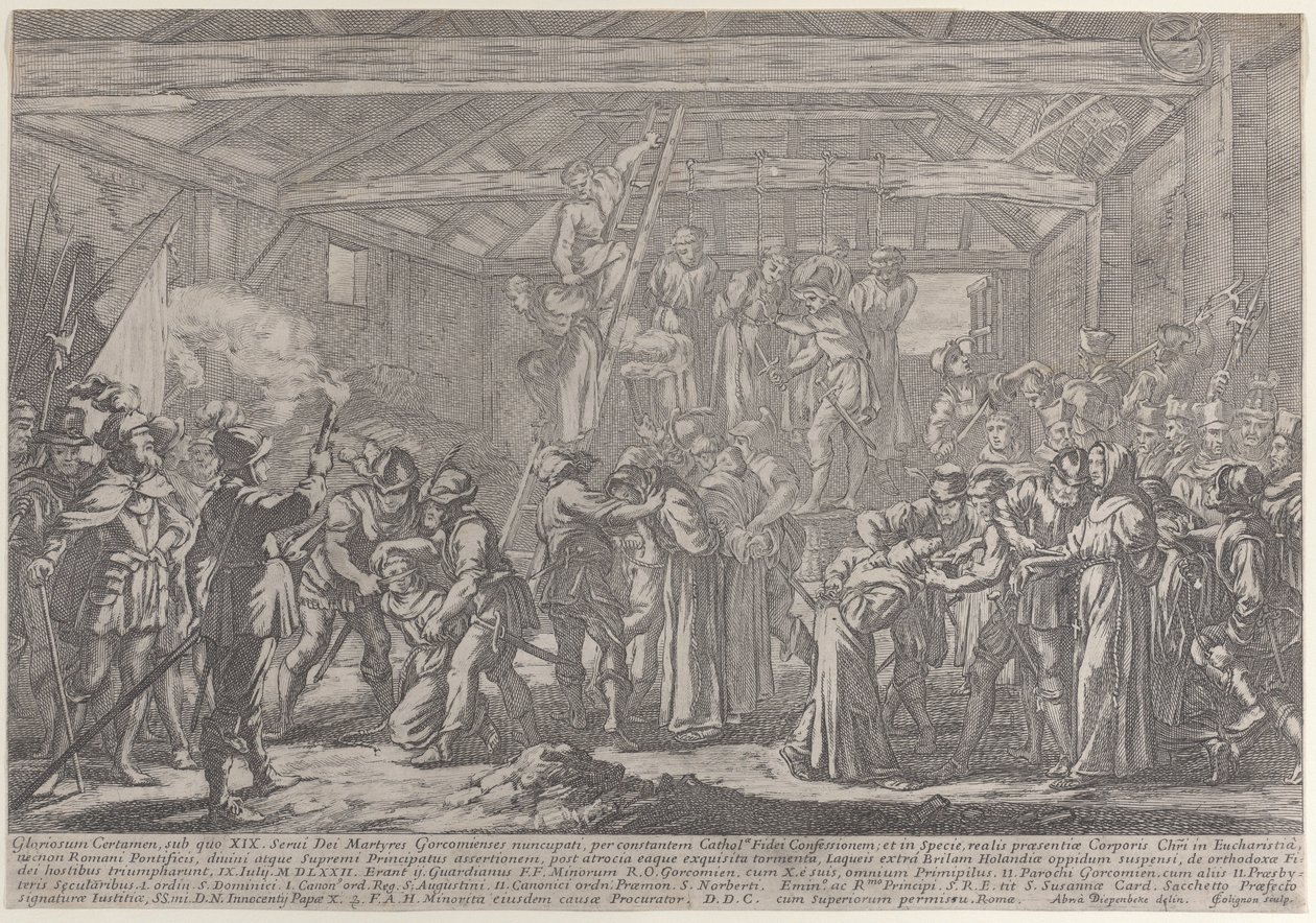 Mučedníci z Gorchumu, 1630-87. od Francois Collignon