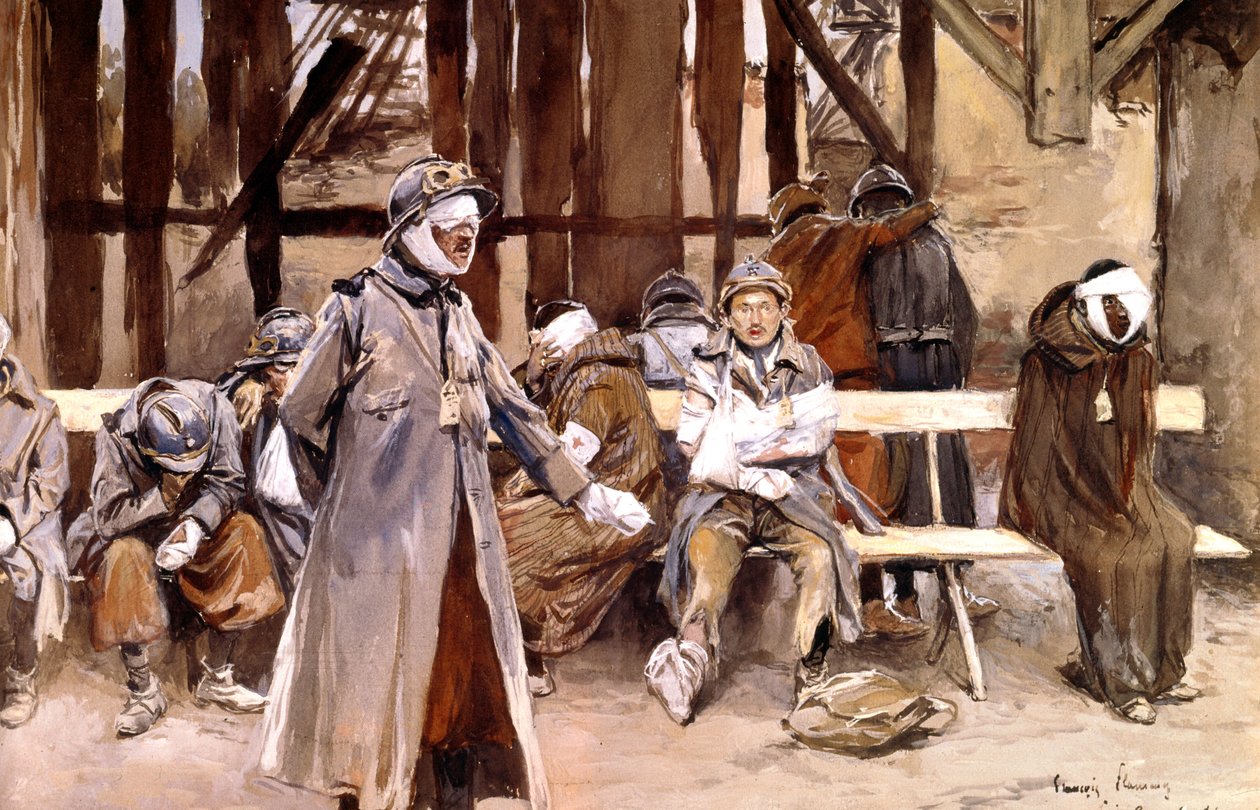 Venkovská nemocnice od Francois Flameng