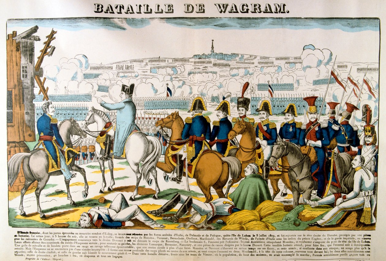 Bitva u Wagramu, 1809, c1835 od Francois Georgin
