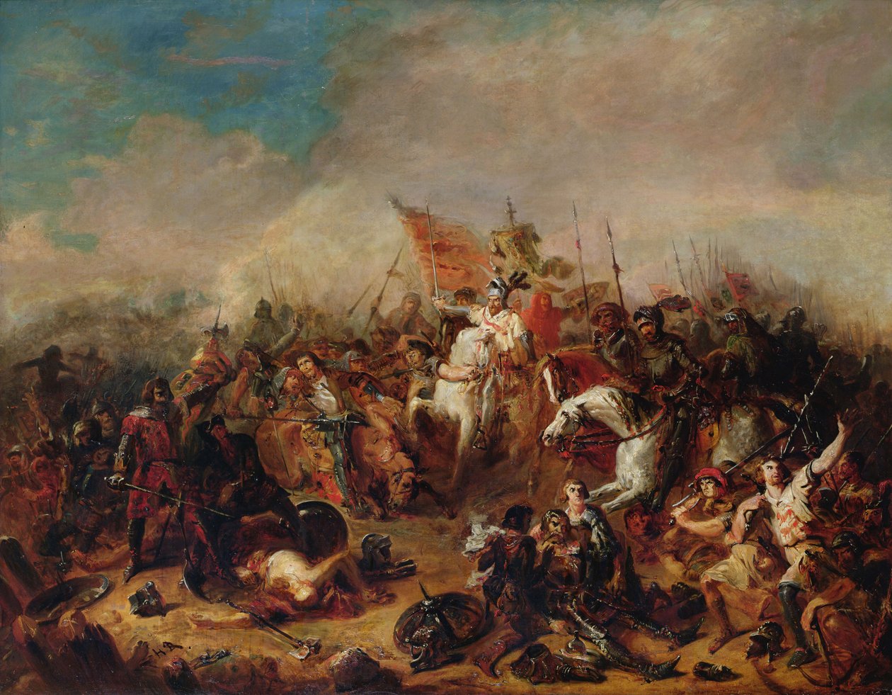 Bitva u Hastingsu v roce 1066 od Francois Hippolyte Debon