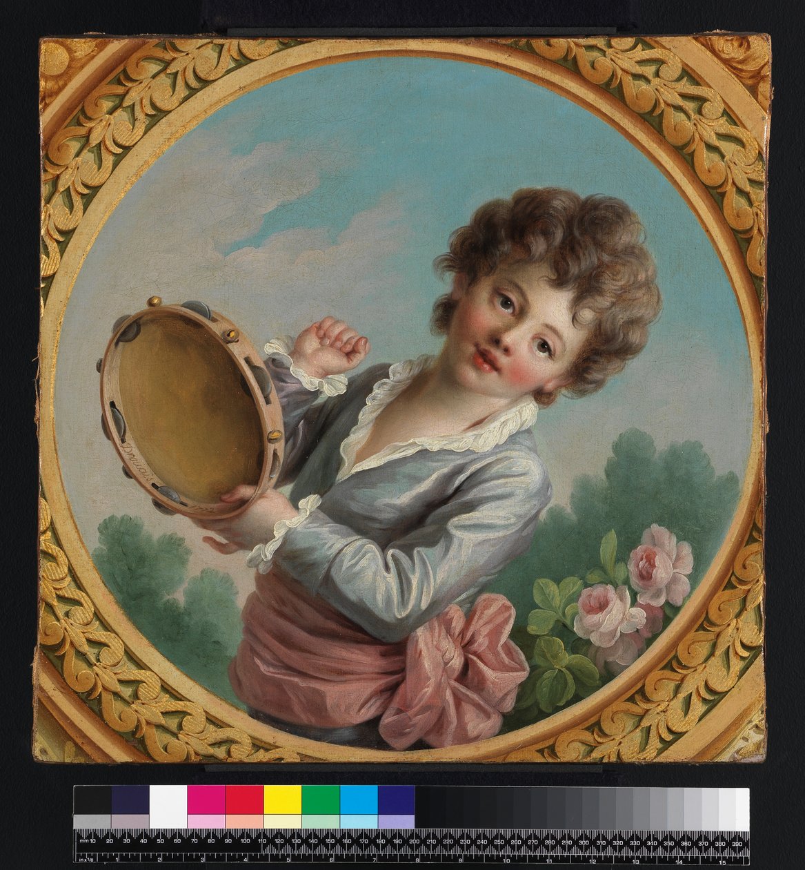 Dítě s tamburínou, 1772 od Francois Hubert Drouais