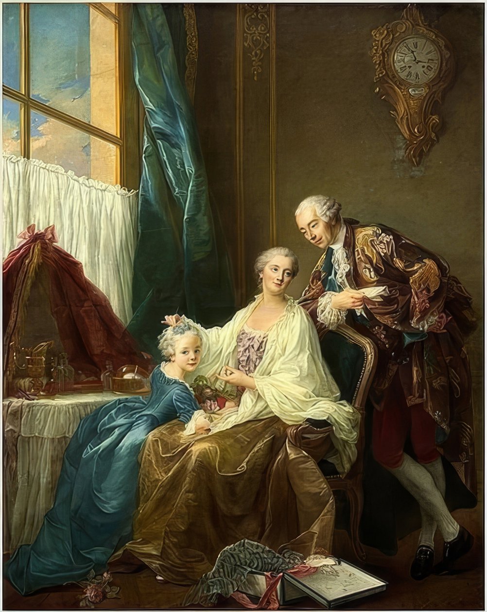 Rodinný portrét. 1756 od Francois Hubert Drouais