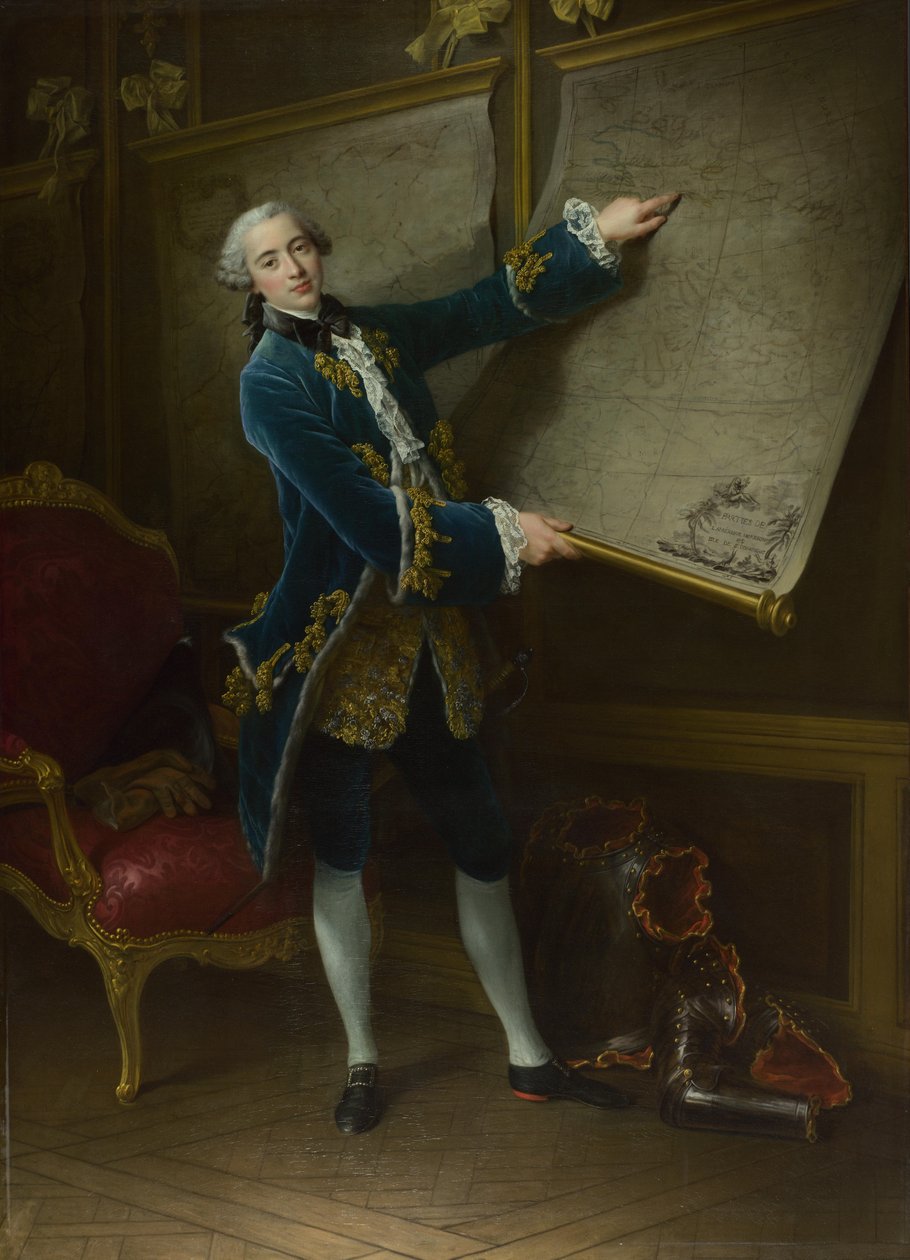 Hrabě de Vaudreuil, 1758 od Francois Hubert Drouais