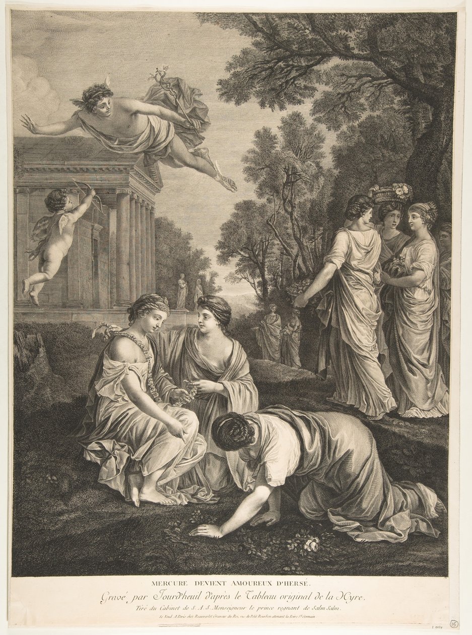 Merkur a Herse.n.d. od Francois Jourd