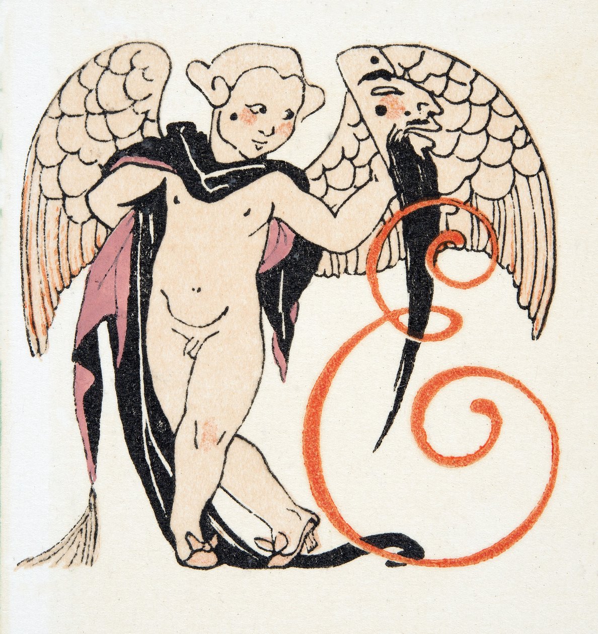 Amor, pub. 1922 (šablonový tisk) od Francois Louis Schmied