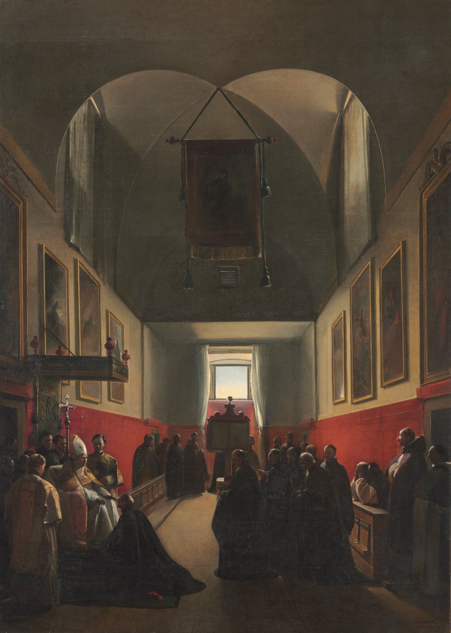 Pocta biskupovi od Francois Marius Granet