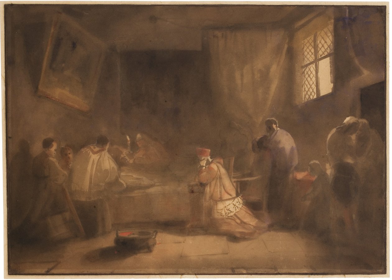 Poussinova smrt od Francois Marius Granet