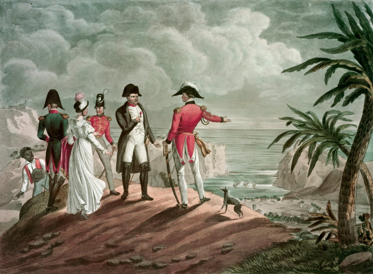 Bonaparte na Svaté Heleně (ocelová rytina) od Francois Nicolas Martinet
