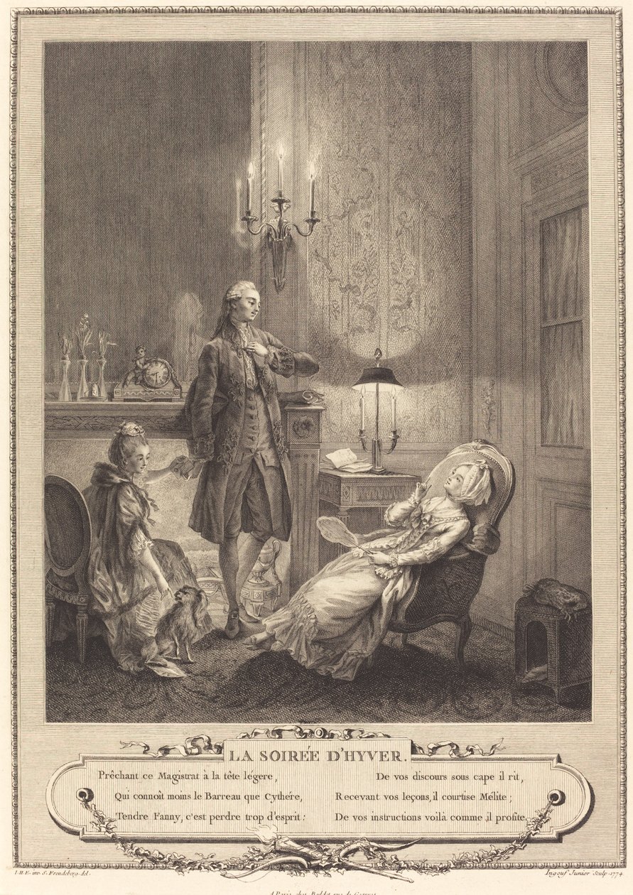 Zimní večer od Francois Robert Ingouf after Sigmund Freudenberger