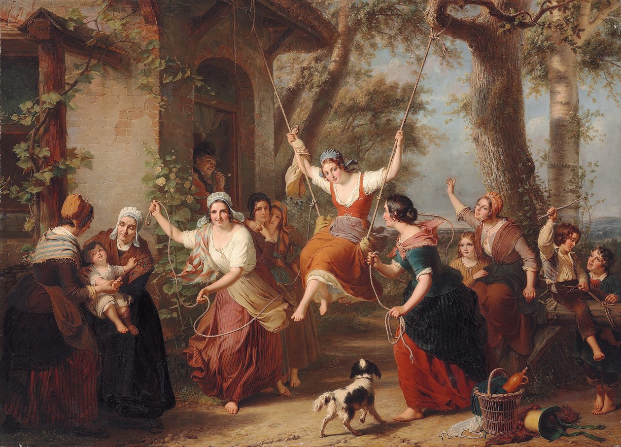 Houpačka, 1848 od Francois Verheyden