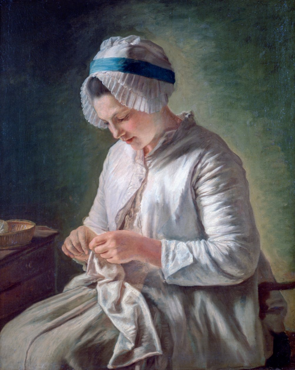 Mladá žena v práci, c1725-1778 od Francoise Duparc
