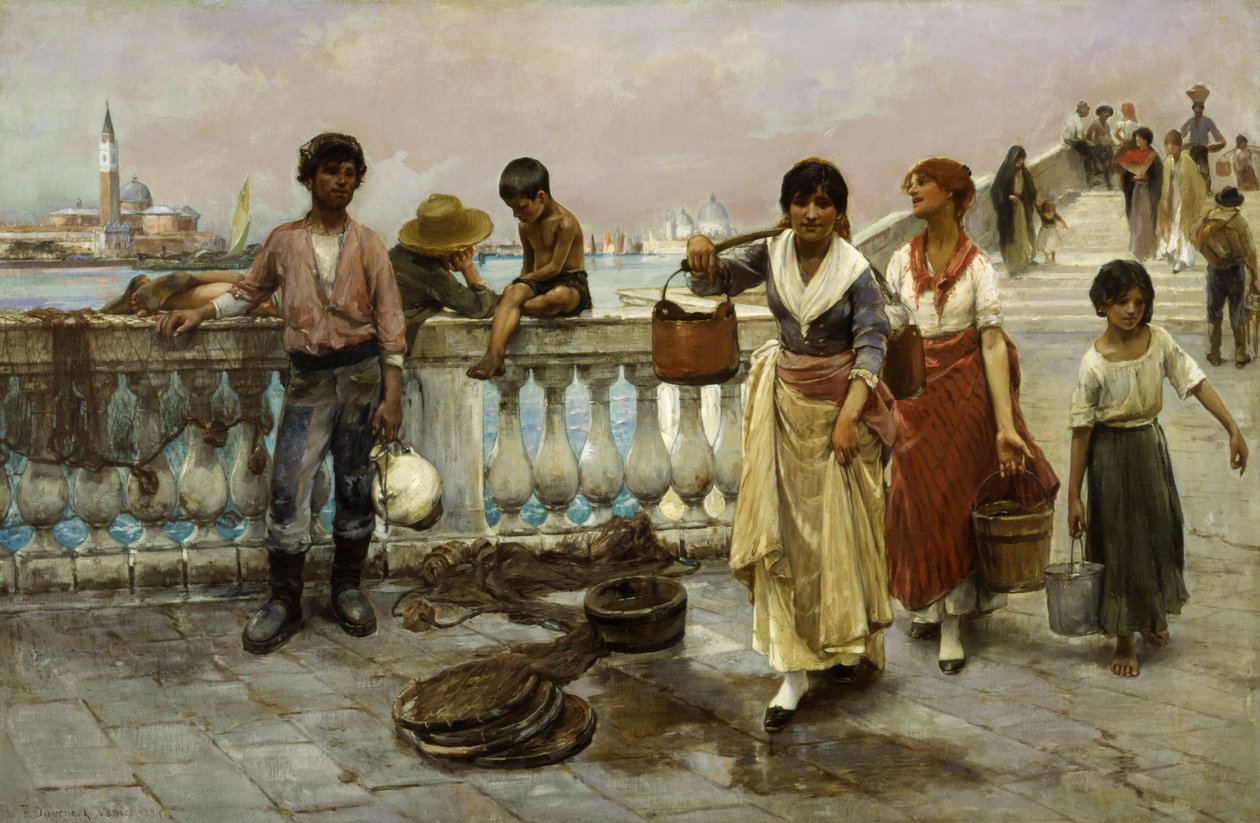 Nosiči vody, Benátky od Frank Duveneck