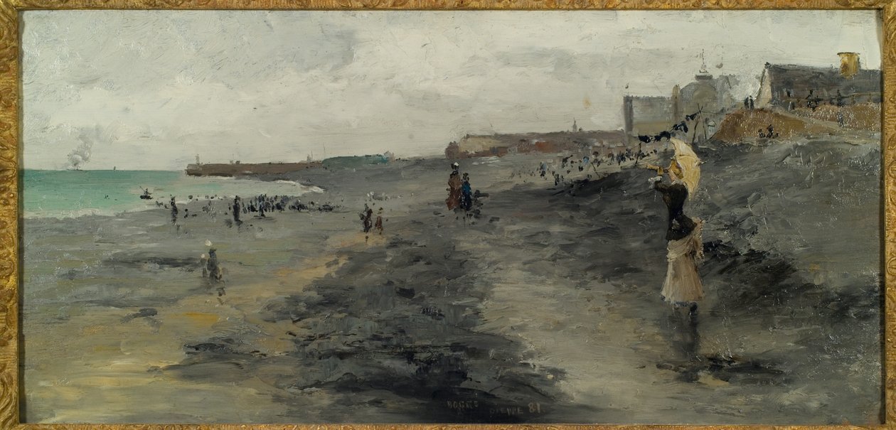 Pláž Dieppe, 1881 od Frank Myers Boggs