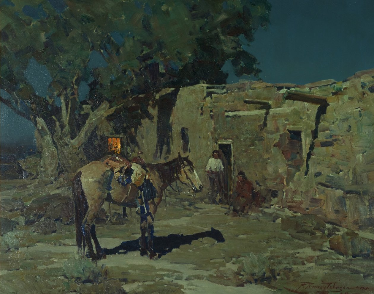 Na Starém ostrově, 1935 od Frank Tenney Johnson