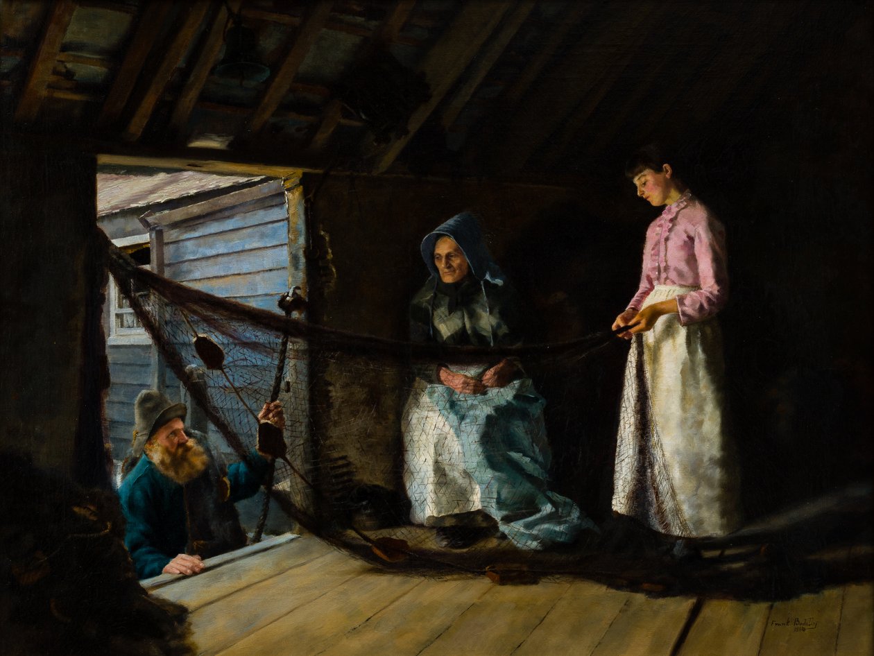 Mending Fathers Nests, 1884 od Frank Bodilly