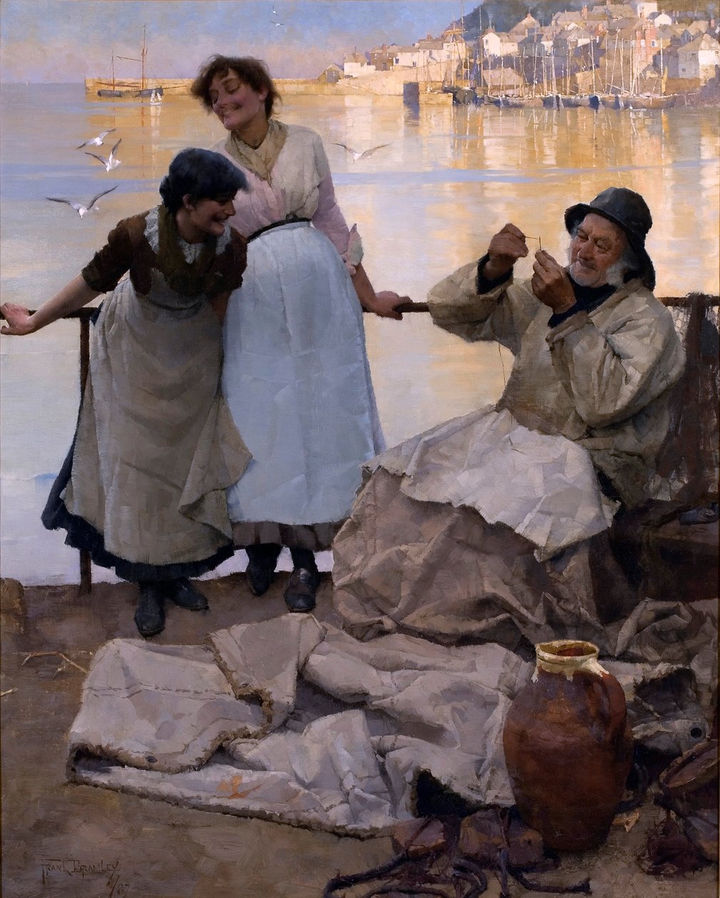 Oči a žádné oči, 1887 od Frank Bramley