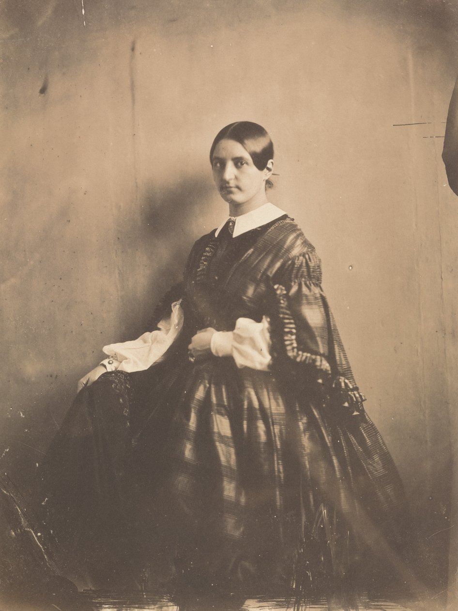 Portrét ženy, c. 1850 (foto) od Frank Chauvassaigne