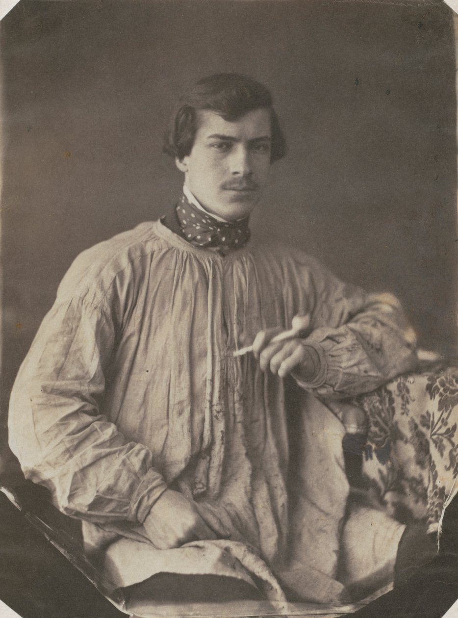 Umělec nebo asistent s dýmkou, 1853-1857. od Frank Chauvassaignes