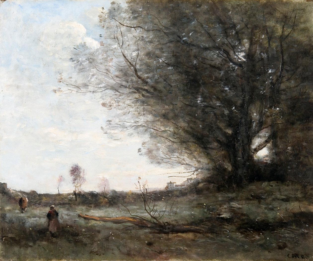 Krajina Surrey (olej na plátně) od Frank Dicksee