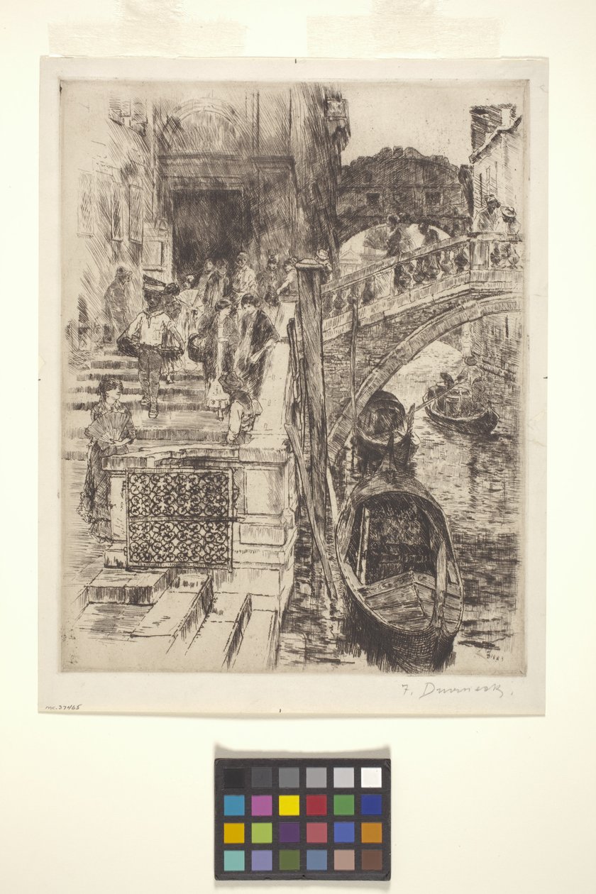 Most vzdechů, Benátky (deska 1) (inkoust) od Frank Duveneck