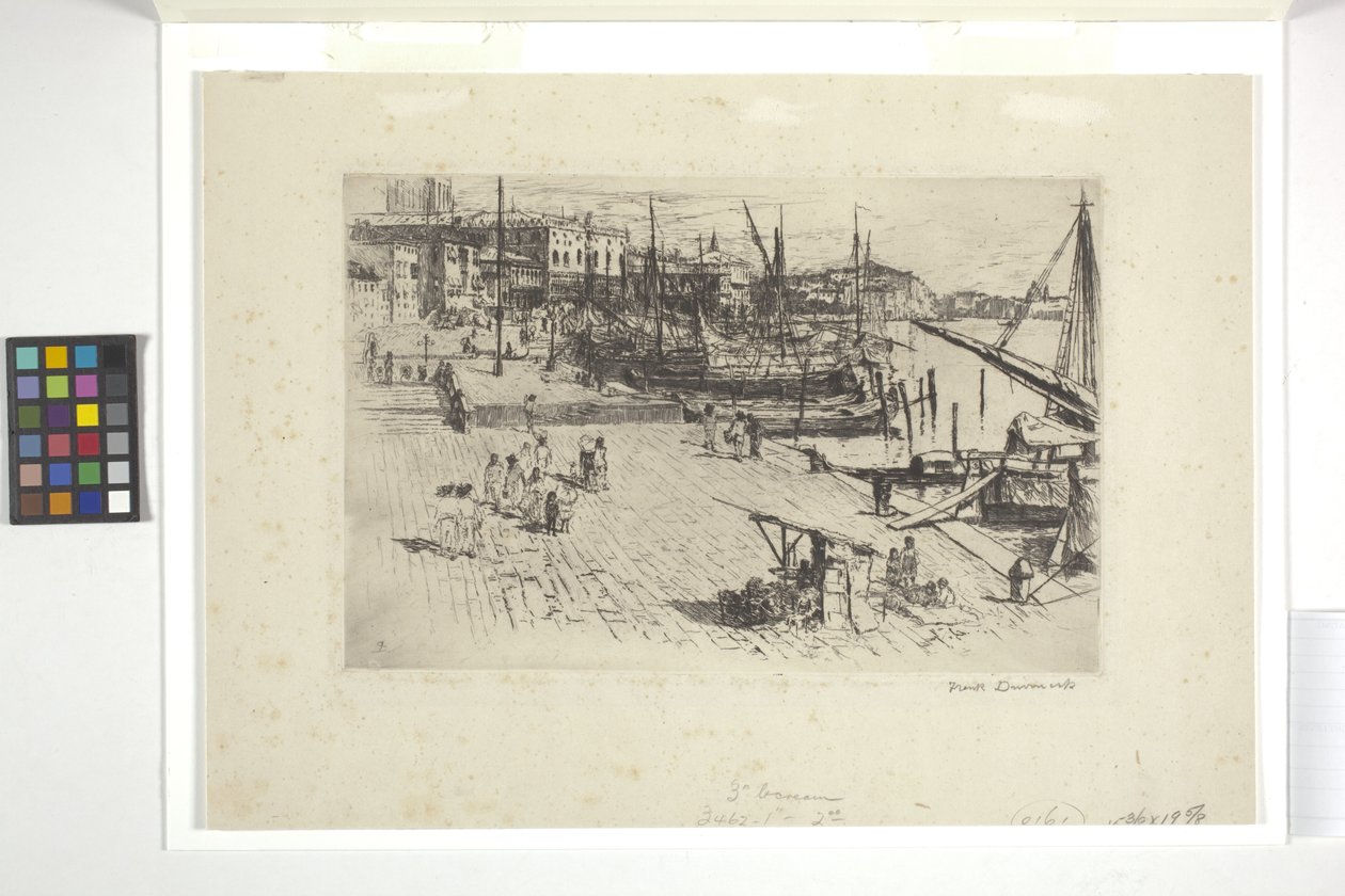 Riva Degli Schiavoni (deska 1) (inkoust) od Frank Duveneck