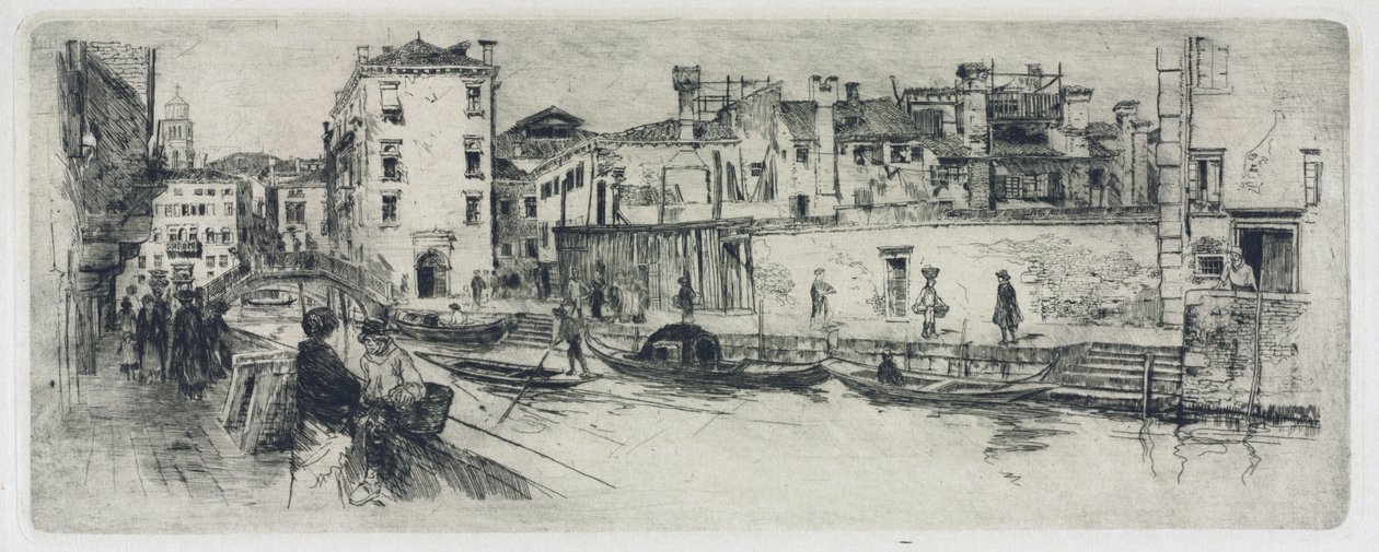 Kanál San Trovasso, Benátky, 1883. od Frank Duveneck
