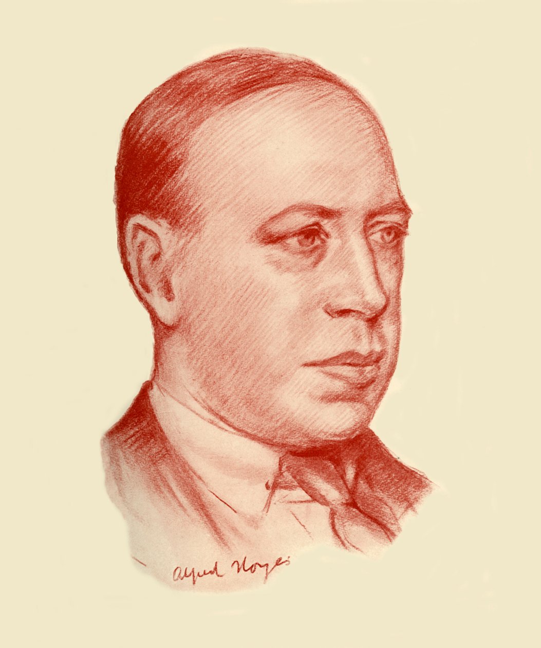 "Alfred Noyes", 1928. od Frank E Slater
