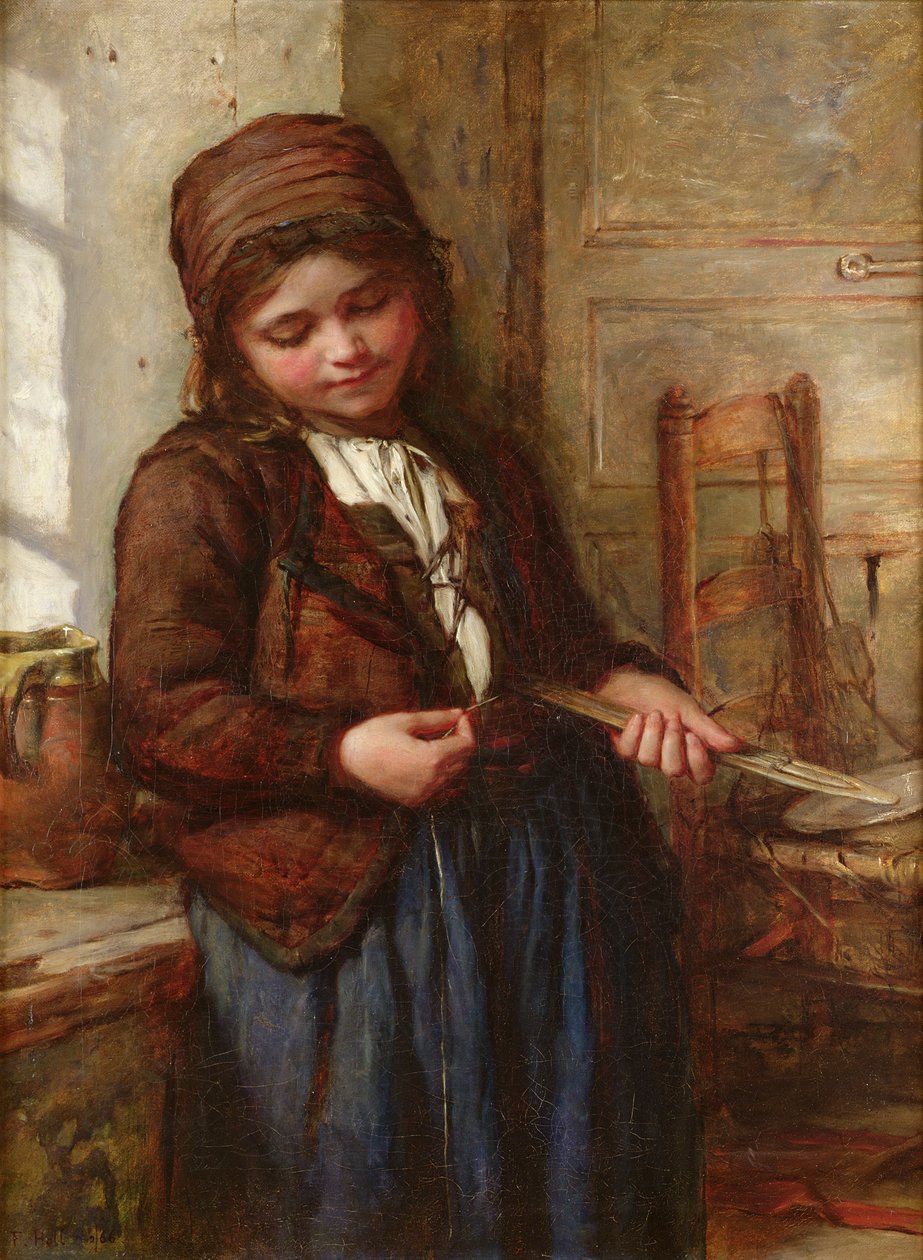 Boulogne Fish Girl, 1866 od Frank Holl