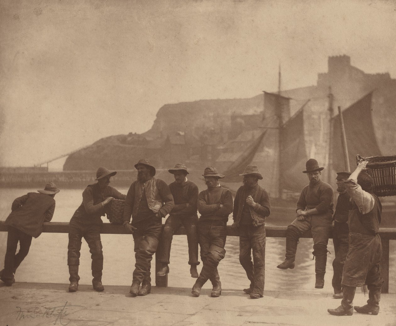 Rybáři z Whitby,c. 1885 (foto) od Frank Meadow Sutcliffe